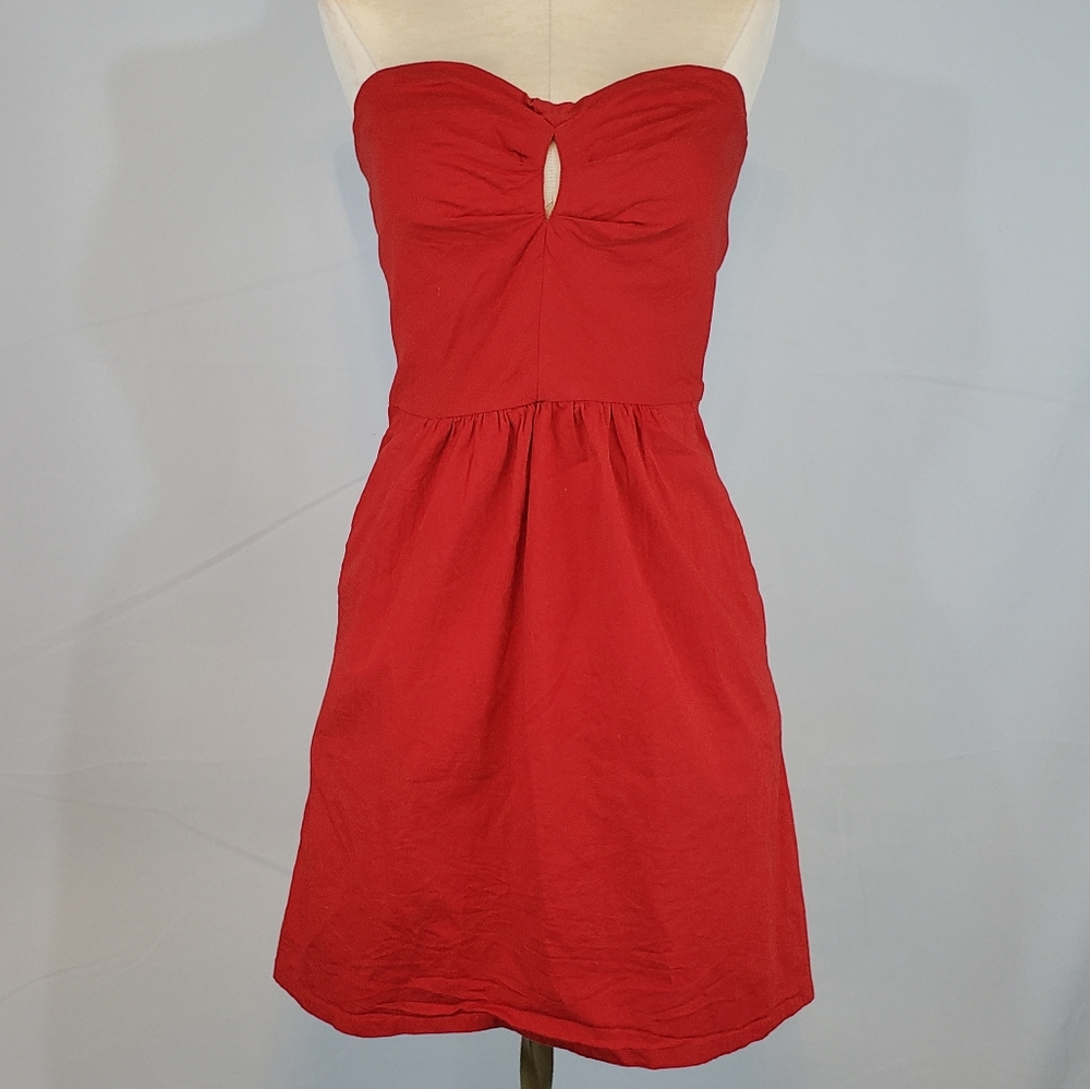 Judith March strapless red sundress size Small - Picture 1 of 6
